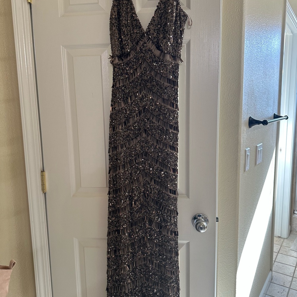 Elegant Black Beaded Maxi Dress